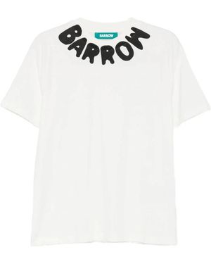 Barrow Tops ,Wit ,Katoen Logo-Print T-Shirt