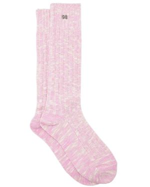 Ganni Rosa Chunky Baumwollsocken - Pink