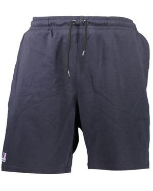 K-Way Blaue Baumwoll-Sportshorts Mit Elastischem Bund