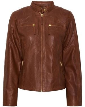 Notyz Lederjacke - Braun