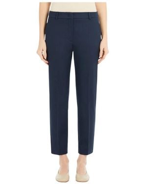 Weekend by Maxmara Straight Trousers - Bleu