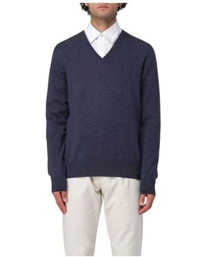 Fay V-Neck Knitwear - Bleu