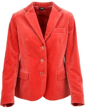 Aspesi Jassen ,Rood ,Blazer Met Knoopsluiting Aan De Voorkant En Split Aan De Achterkant
