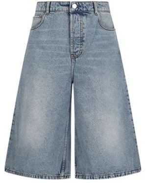 Ami Paris Denim Shorts - Blue