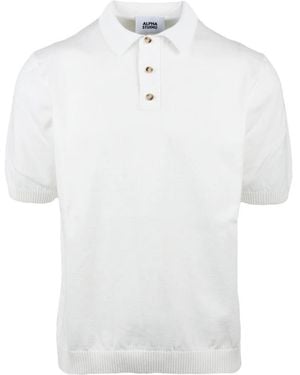 Alpha Studio Round-Neck Knitwear - Blanc