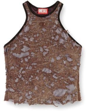 DIESEL Sleeveless Tops - Marron