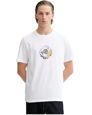 Paul Smith Tops ,Wit ,Katoen T-Shirt Met Ronde Hals