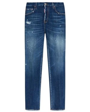 DSquared² Jeans ,Blauw ,Katoen Slim-Fit Jeans