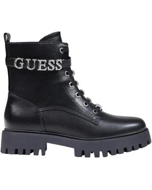 Guess Lace-Up Boots - Black