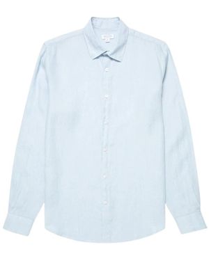 Sunspel Overhemden ,Blauw ,Casual Shirts