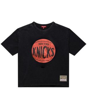 Mitchell & Ness Boxy Cropped T-Shirt - Zwart