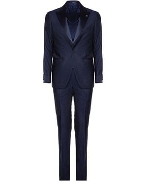 Tagliatore Single Breasted Suits - Blue