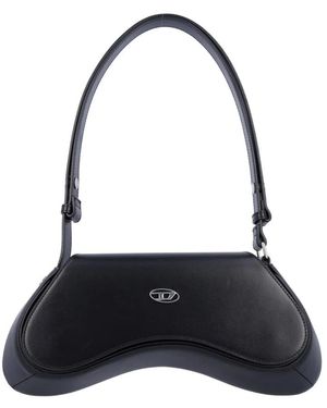 DIESEL Play Curved Shoulder Bag - Blau