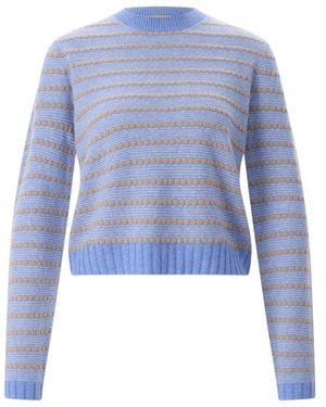 Guest In Residence Leichter Kaschmir-Rundhals-Pullover - Blau