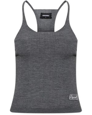 DSquared² Tops ,Grijs ,Wol Wool Top