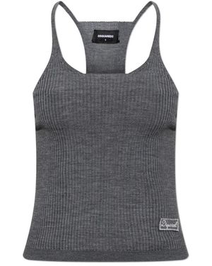 DSquared² Tops ,Grijs ,Wol Wool Top