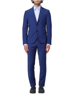 Manuel Ritz Single Breasted Suits - Blu