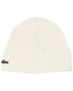 Lacoste Cappello beanie bianco per stile - Neutro