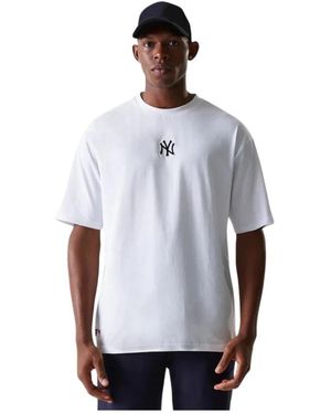 KTZ Tops ,Wit ,Katoen T-Shirt Oversize Mlb League Essential - Blauw