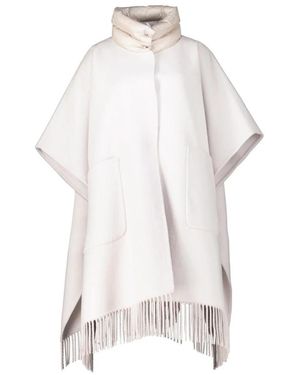 Milestone Cappotto asteroid con frange - Bianco