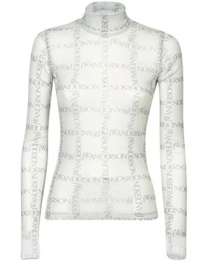 JW Anderson Weißer pullover für frauen aw24 - Grau