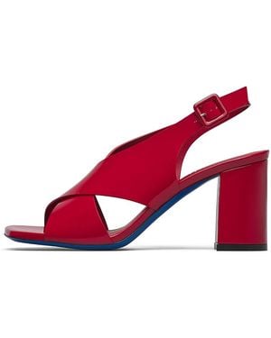 Loriblu Dunkelrote Sandalen Aus Lackleder
