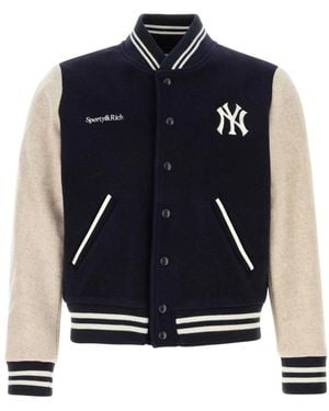 Sporty & Rich Bomber Jackets - Blue