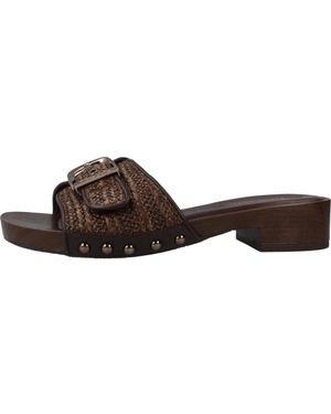 Tamaris Heeled Mules - Marrón
