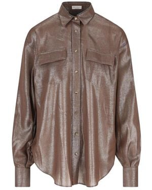 Brunello Cucinelli Shirts - Brown