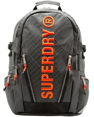 Superdry Schwarzer Tarp All Over Rucksack