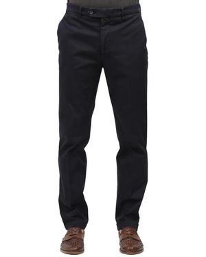 BERWICK  1707 Relaxed Fit Baumwoll Stretch Cropped Hose - Schwarz