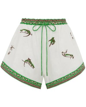 ALÉMAIS Wanda Geborduurde Short - Groen