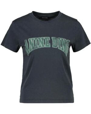 Anine Bing Tops ,Grijs ,T-Shirts - Blauw