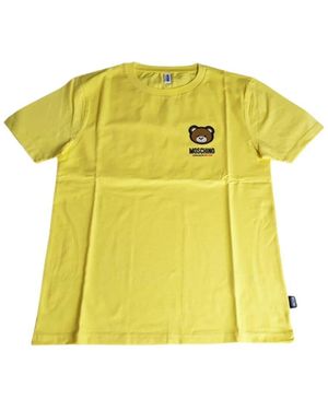 Moschino Logo Stretch-Jersey Gelbe Baumwolle Unterwäsche