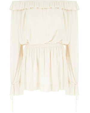 Saint Laurent Short Dresses - Natural