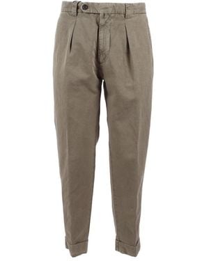 BERWICK  1707 Slim-Fit Trousers - Grey