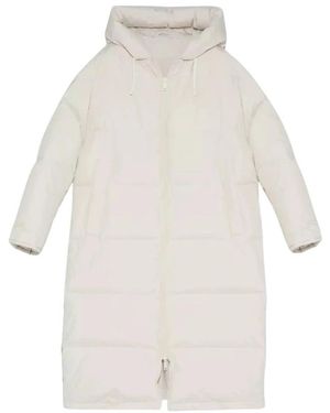 Yves Salomon Jassen ,Leer Lange Reversible Donsjas - Wit