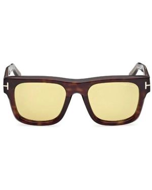 Tom Ford Accessoires ,Bruin ,Icon Ft 1200 Zonnebril - Metallic