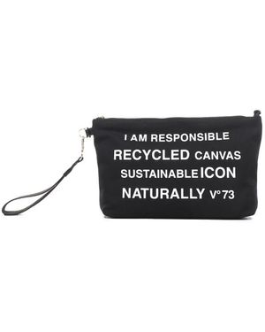 V73 Schwarze denim clutch tasche mit reißverschluss