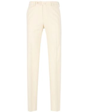 Tagliatore Broeken ,Wol Wool Flannel Broeken - Naturel