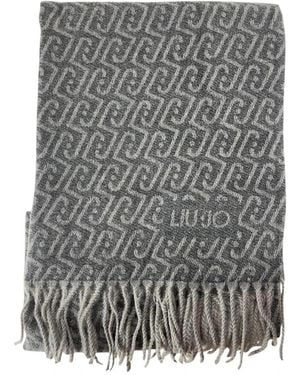 Liu Jo Accessoires ,Grijs ,Polyester 2F6028 T2742 Sjaal