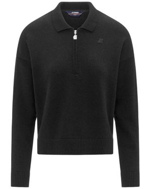 K-Way Truien & Vesten ,Zwart ,Katoen Gramarnier Pullover