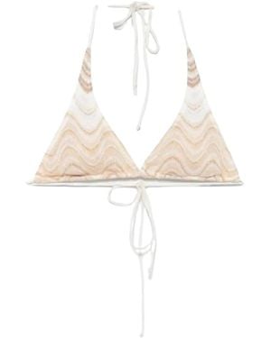 MC2 Saint Barth Guiana Volledig Verstelbare Driehoek Bikini Top - Wit