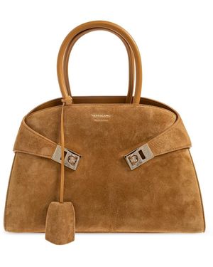 Ferragamo Hug Suede Bag - Bruin