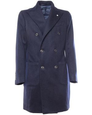 Lubiam Double-Breasted Coats - Blue