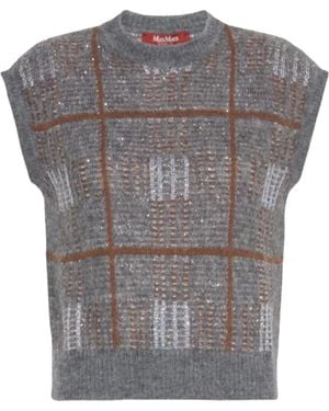 Max Mara Rundhalsstrickware - Grau