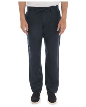 GANT Reg Linen Ds Pants - Blauw