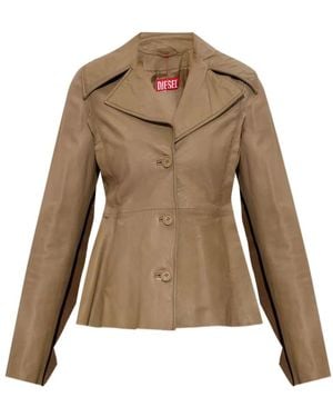 DIESEL Leather Jackets - Green