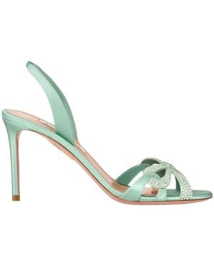 Aquazzura Schoenen ,Groen ,Satijn Ribbon Kiss Sandal 85