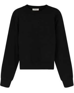 Entire studios Hoodies & Sweatvesten ,Zwart ,Katoen Pod Crew Sweatshirt